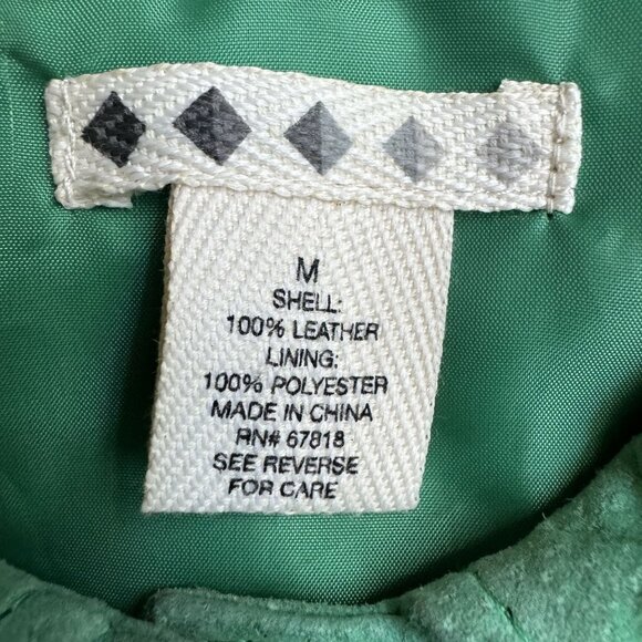 Vintage Green Suede Jacket M Fits Preppy Button Up Classic Boxy Casual  Boho - Picture 5 of 6